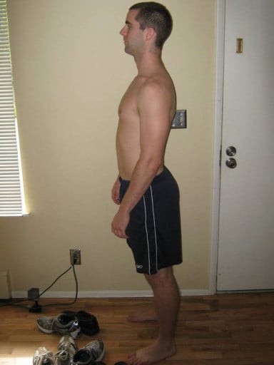 A picture of a 6'0" male showing a snapshot of 195 pounds at a height of 6'0