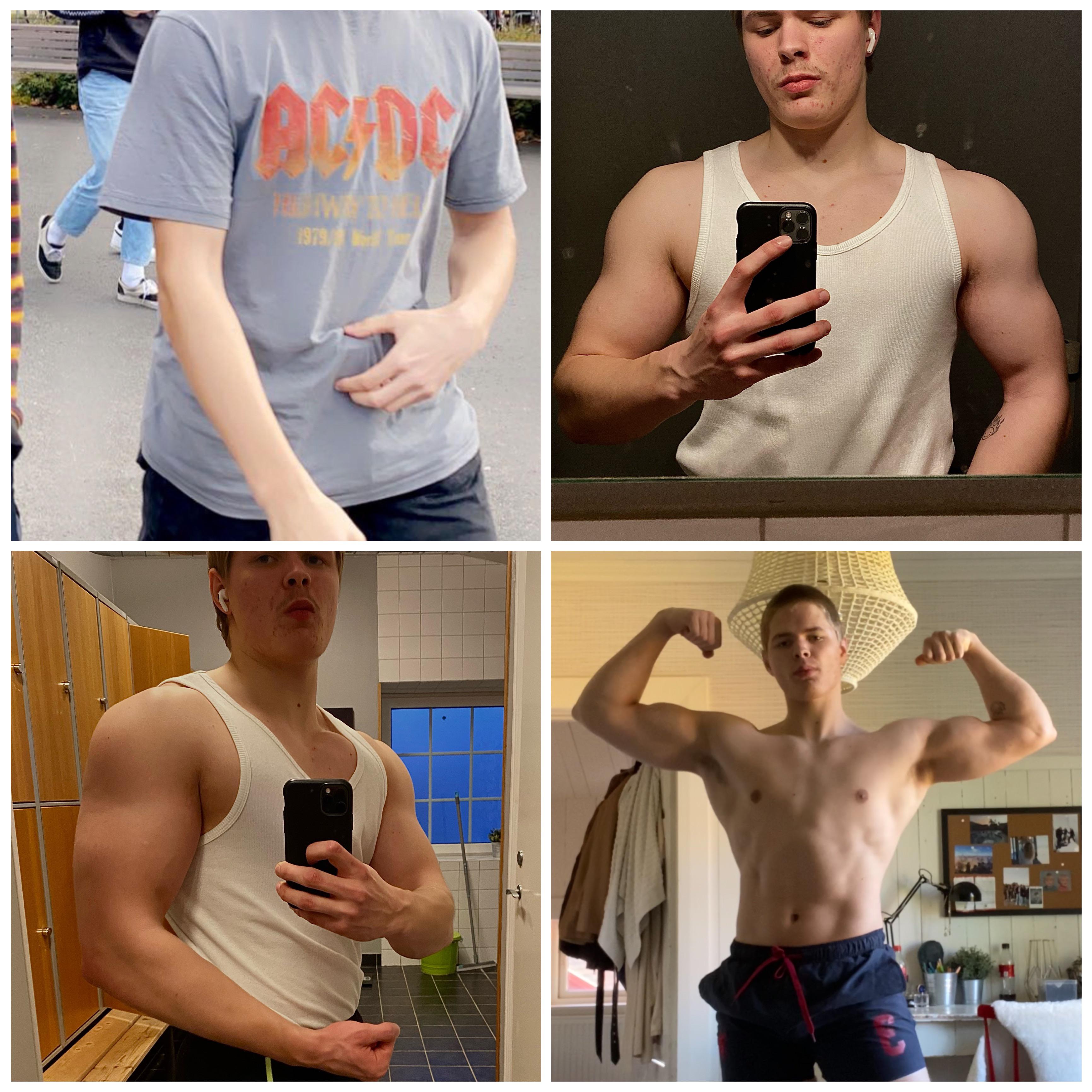 5 foot 9 Male 35 lbs Weight Gain Before and After 154 lbs to 189 lbs