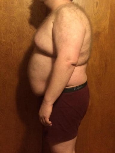 A picture of a 5'11" male showing a snapshot of 308 pounds at a height of 5'11
