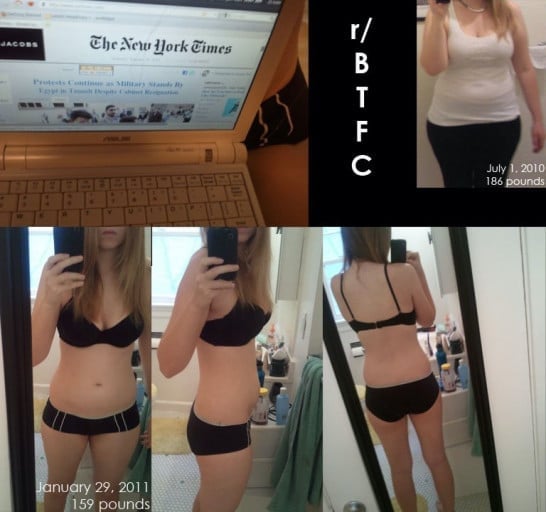 1 Pictures of a 159 lbs 5 feet 10 Female Weight Snapshot