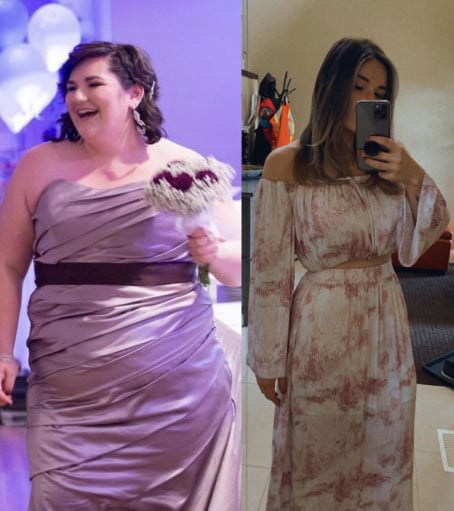 101 lbs Fat Loss Before and After 5 feet 6 Female 286 lbs to 185 lbs