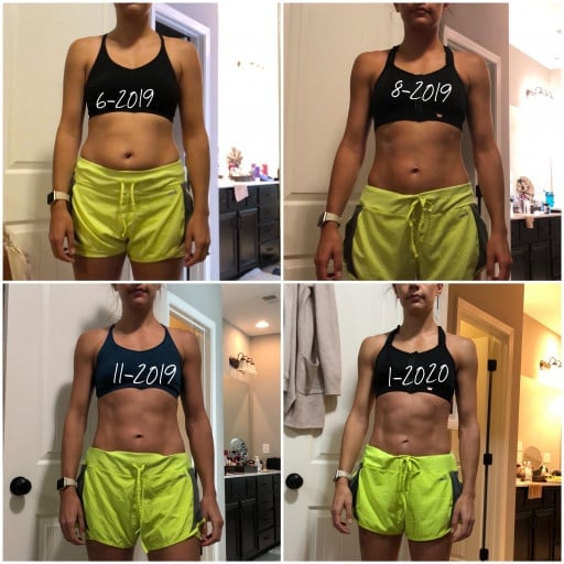 5 feet 11 Female 25 lbs Weight Loss Before and After 160 lbs to 135 lbs
