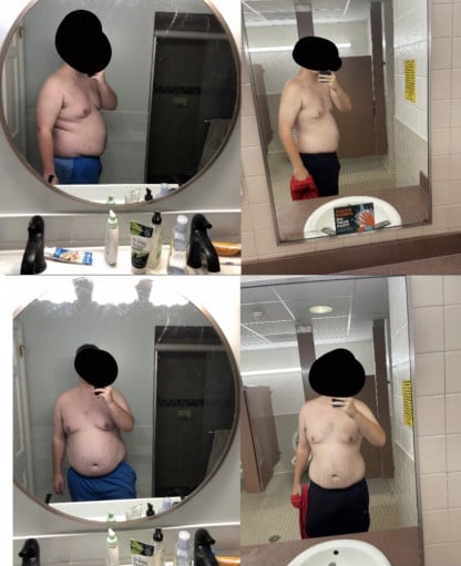 6 foot 1 Male 55 lbs Weight Loss Before and After 310 lbs to 255 lbs