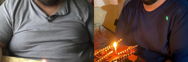 Before and After 145 lbs Fat Loss 6 feet 1 Male 425 lbs to 280 lbs