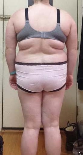 A progress pic of a 5'3" woman showing a snapshot of 207 pounds at a height of 5'3