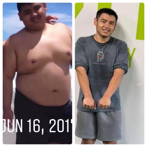 5 foot 7 Male Progress Pics of 92 lbs Fat Loss 295 lbs to 203 lbs