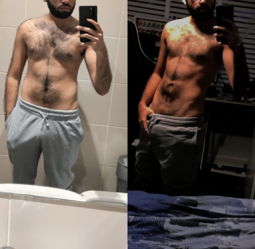 5'7 Male Progress Pics of 11 lbs Fat Loss 148 lbs to 137 lbs