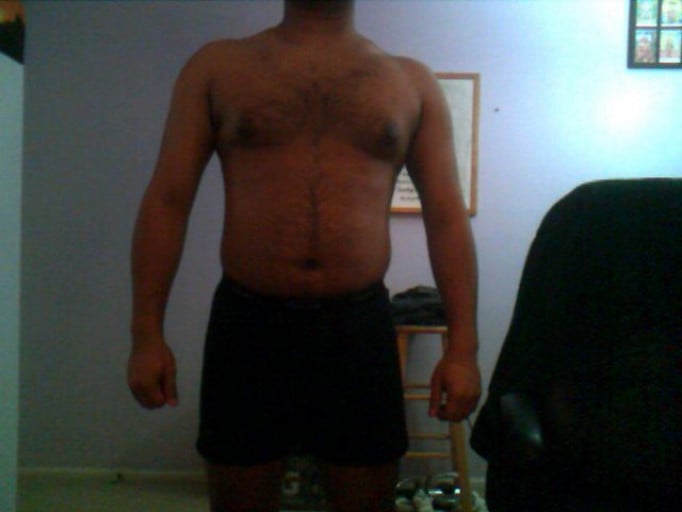 A progress pic of a 5'6" man showing a snapshot of 170 pounds at a height of 5'6