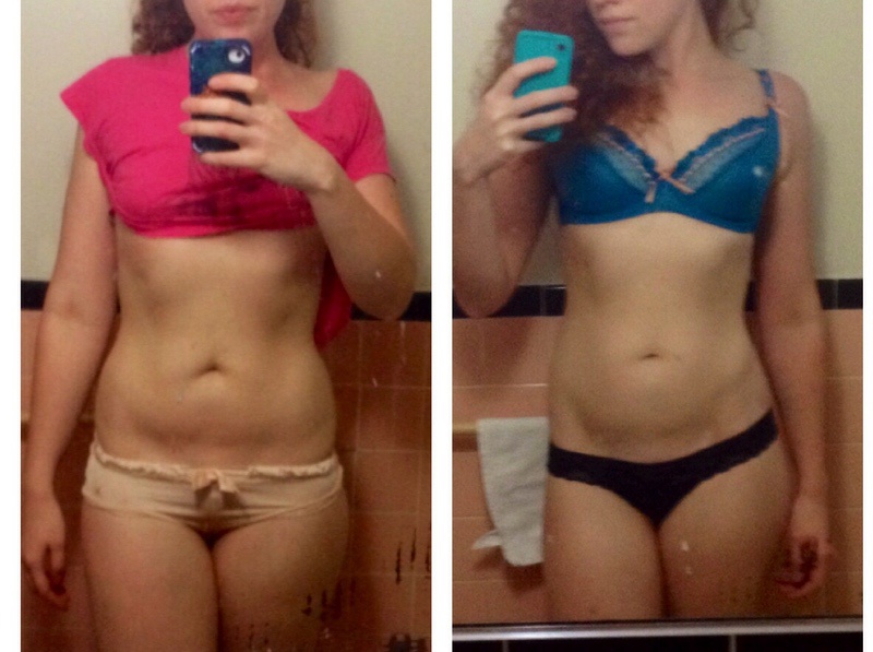 Progress Pics of 14 lbs Fat Loss 5 feet 8 Female 166 lbs to 