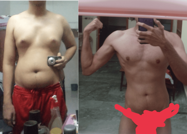 6'2 Male 43 lbs Weight Loss Before and After 198 lbs to 155 lbs