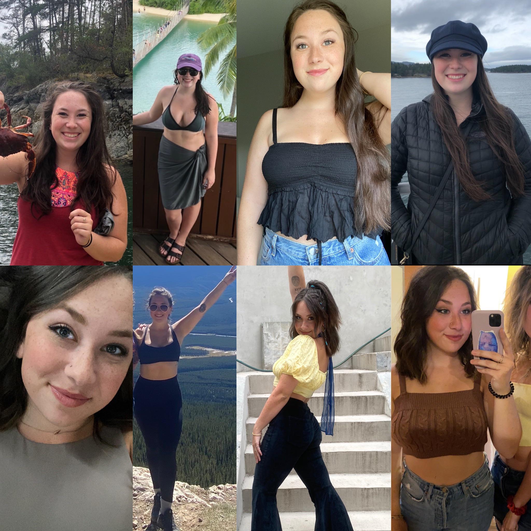 Before and After 35 lbs Weight Loss 5 feet 5 Female 185 lbs to 150 lbs