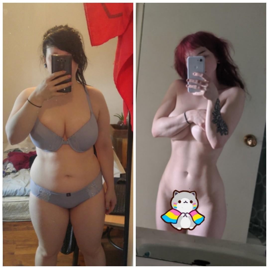 5 foot 2 Female Progress Pics of 46 lbs Fat Loss 170 lbs to 124 lbs