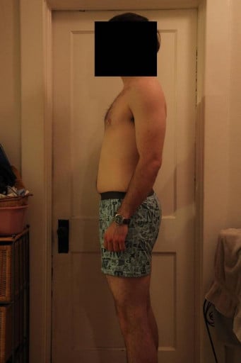 A progress pic of a 5'10" man showing a snapshot of 190 pounds at a height of 5'10