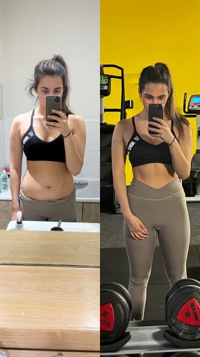 5 foot 4 Female 3 lbs Fat Loss Before and After 122 lbs to 119 lbs