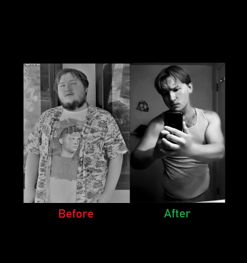 Progress Pics of 90 lbs Weight Loss 5 feet 10 Male 300 lbs to 210 lbs