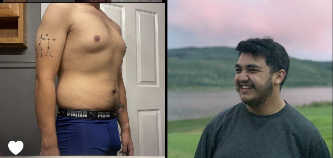 5 feet 8 Male Progress Pics of 85 lbs Fat Loss 250 lbs to 165 lbs