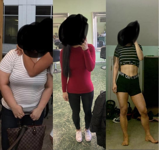 Progress Pics of 110 lbs Fat Loss 5 foot 2 Female 230 lbs to 120 lbs
