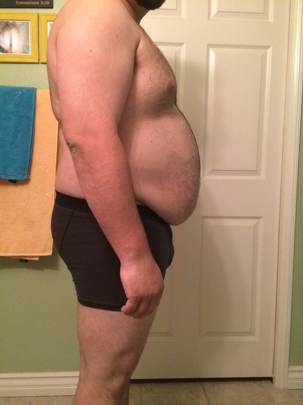 3 Pictures of a 260 lbs 5'9 Male Weight Snapshot