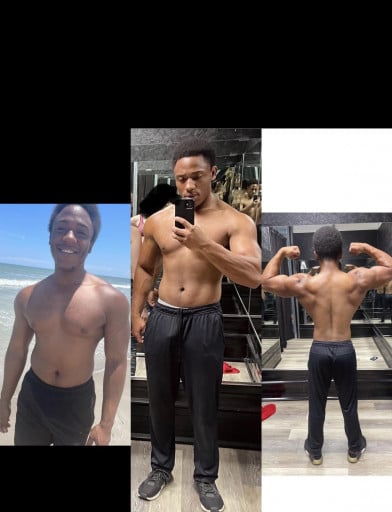 18 lbs Weight Loss Before and After 5 foot 5 Male 181 lbs to 163 lbs