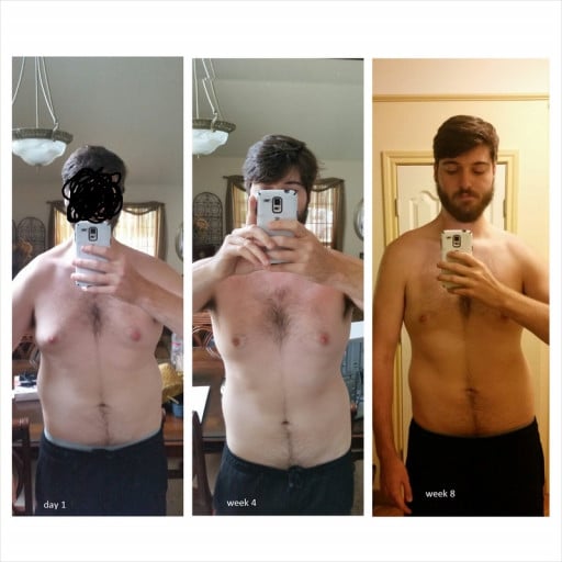38 lbs Weight Loss Before and After 6 foot 8 Male 273 lbs to 235 lbs
