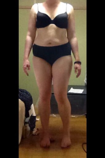 A progress pic of a 5'8" woman showing a snapshot of 178 pounds at a height of 5'8