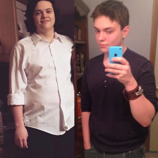 A picture of a 5'11" male showing a weight loss from 240 pounds to 194 pounds. A total loss of 46 pounds.