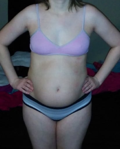 A photo of a 5'1" woman showing a weight reduction from 138 pounds to 123 pounds. A net loss of 15 pounds.