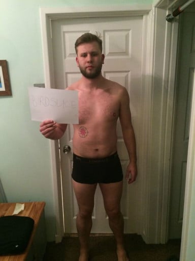 A picture of a 5'11" male showing a snapshot of 185 pounds at a height of 5'11