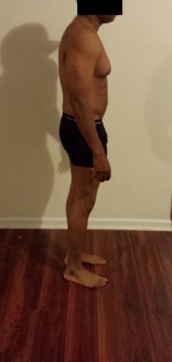 A photo of a 5'11" man showing a snapshot of 180 pounds at a height of 5'11