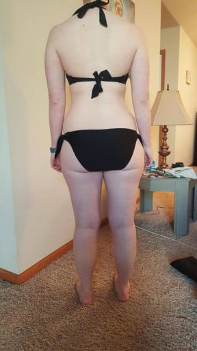 A progress pic of a 5'6" woman showing a snapshot of 148 pounds at a height of 5'6