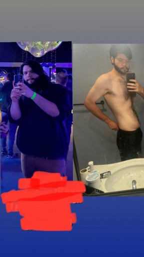 101 lbs Fat Loss Before and After 6 foot 4 Male 302 lbs to 201 lbs