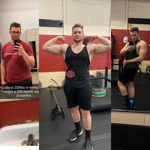 6 foot Male Progress Pics of 40 lbs Weight Loss 260 lbs to 220 lbs