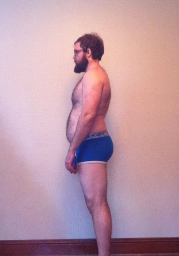 A picture of a 6'0" male showing a snapshot of 230 pounds at a height of 6'0