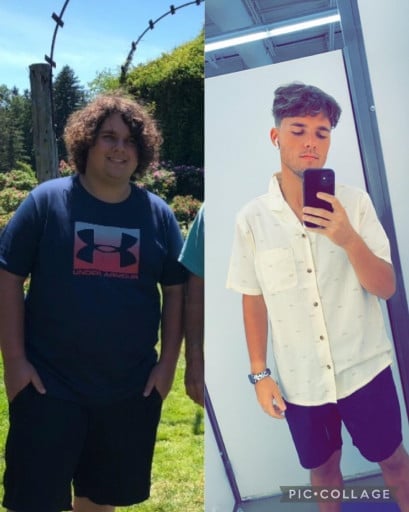5'11 Male 140 lbs Weight Loss Before and After 310 lbs to 170 lbs