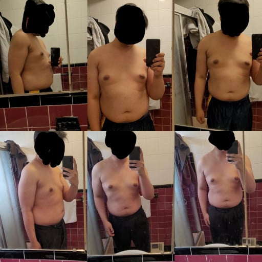 6 foot 2 Male Progress Pics of 25 lbs Weight Loss 260 lbs to 235 lbs