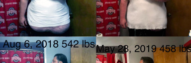 6 foot 1 Male 84 lbs Weight Loss Before and After 542 lbs to 458 lbs