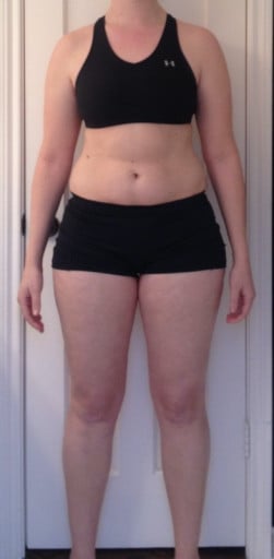 A progress pic of a 5'10" woman showing a snapshot of 183 pounds at a height of 5'10