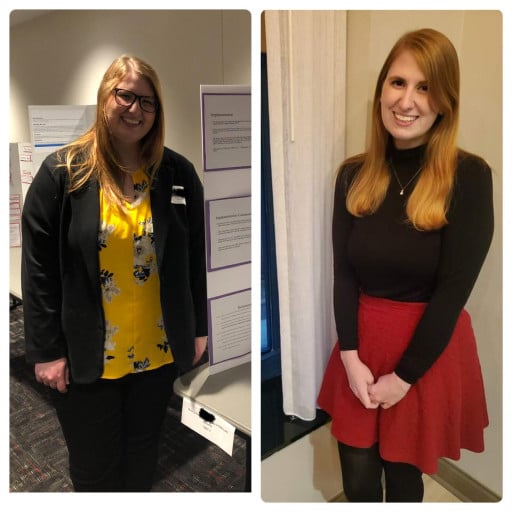 5 feet 10 Female Before and After 110 lbs Weight Loss 280 lbs to 170 lbs