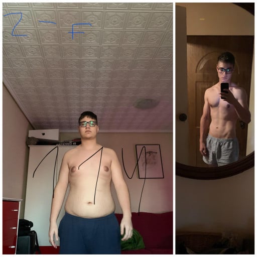 6'1 Male Before and After 75 lbs Fat Loss 251 lbs to 176 lbs