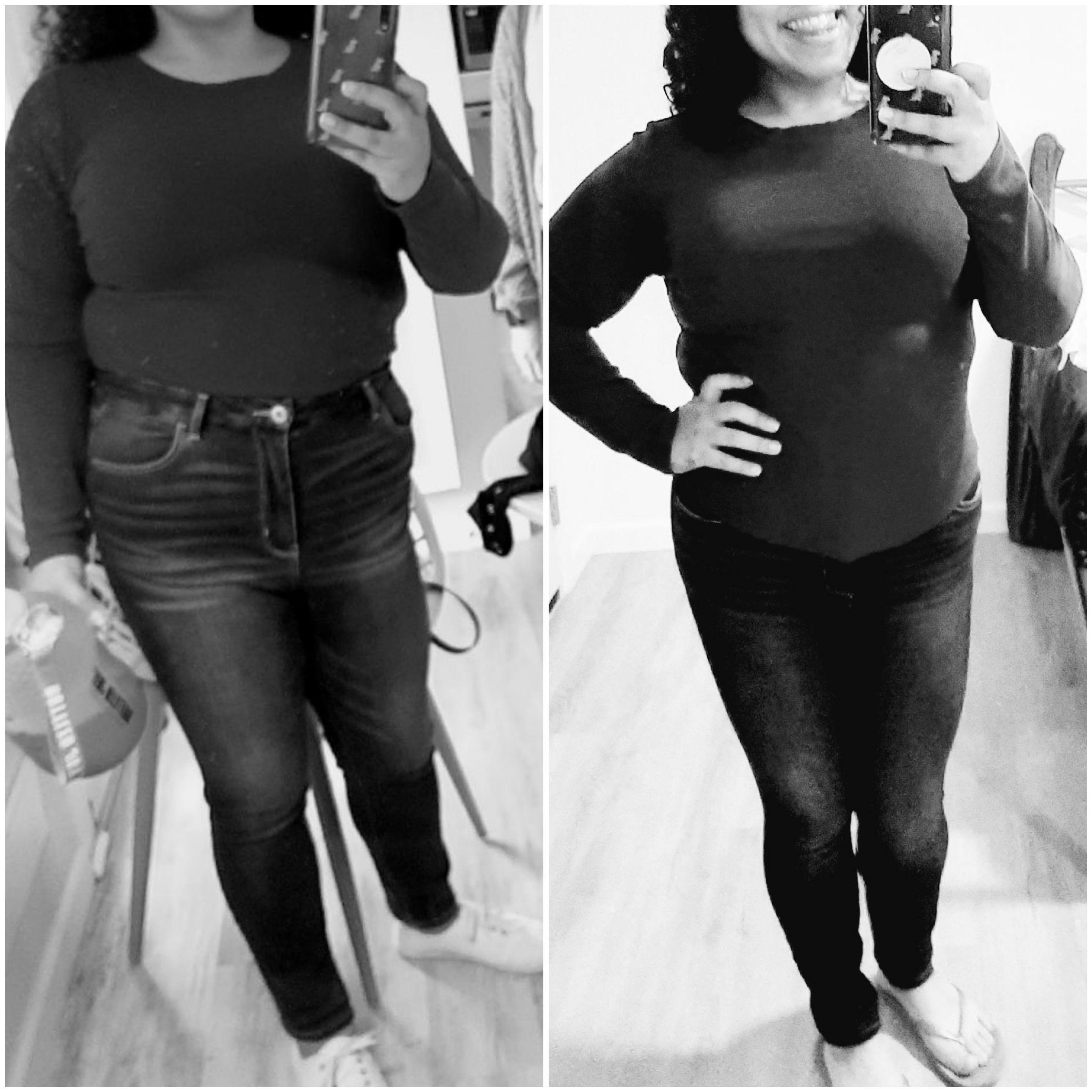 Progress Pics of 12 lbs Fat Loss 5 feet 3 Female 180 lbs to 168 lbs
