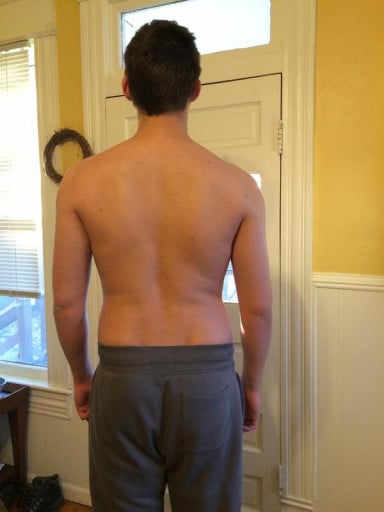 6'5 Male Before and After 40 lbs Muscle Gain 165 lbs to 205 lbs