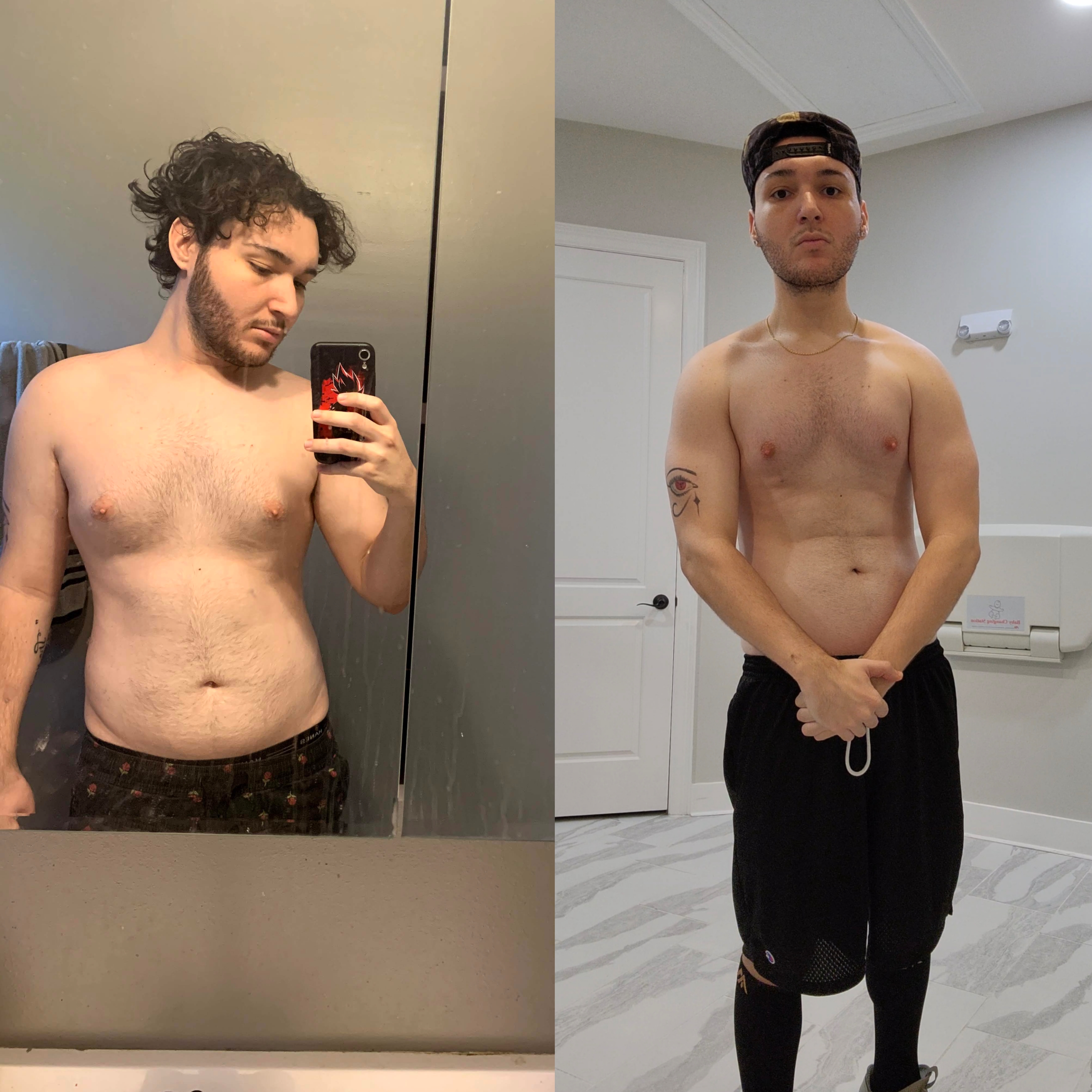 6 foot Male Progress Pics of 45 lbs Weight Loss 210 lbs to 165 lbs
