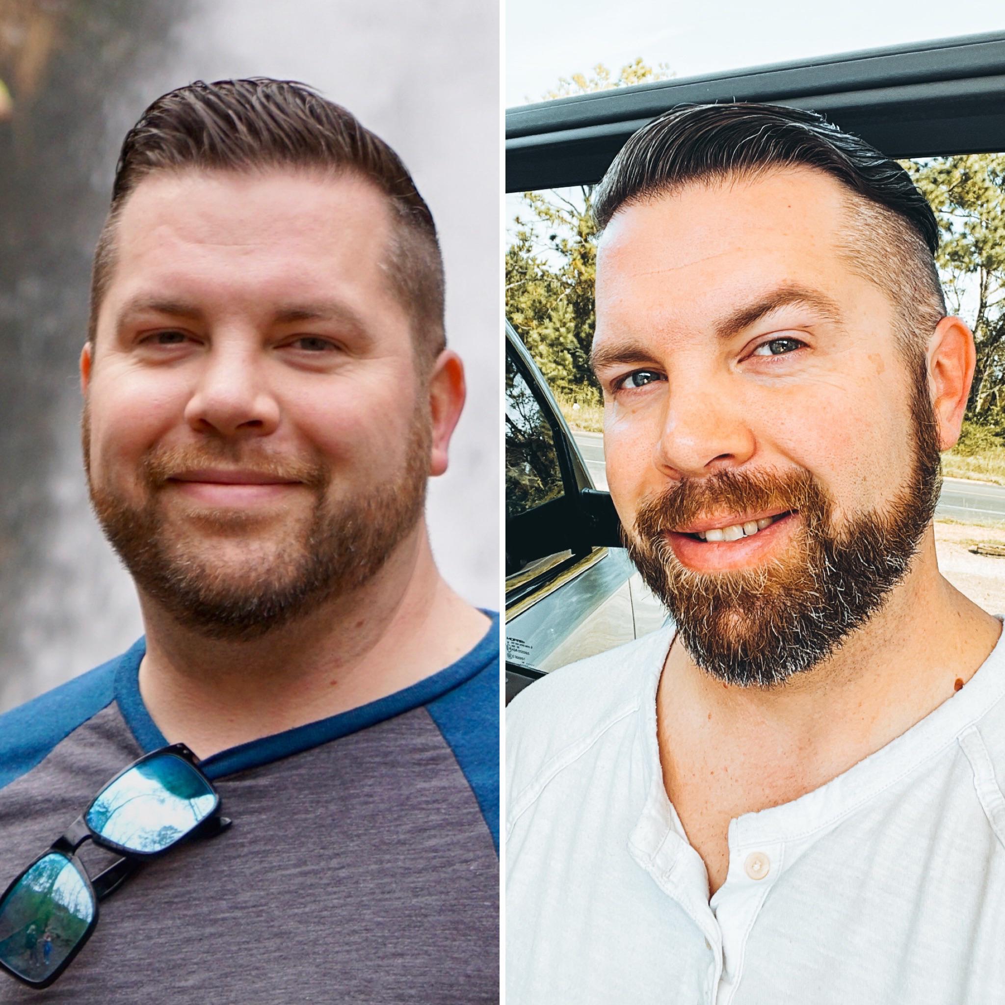 28 lbs Fat Loss Before and After 5 feet 10 Male 216 lbs to 188 lbs