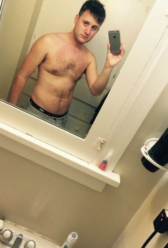 A picture of a 5'11" male showing a weight cut from 208 pounds to 179 pounds. A net loss of 29 pounds.