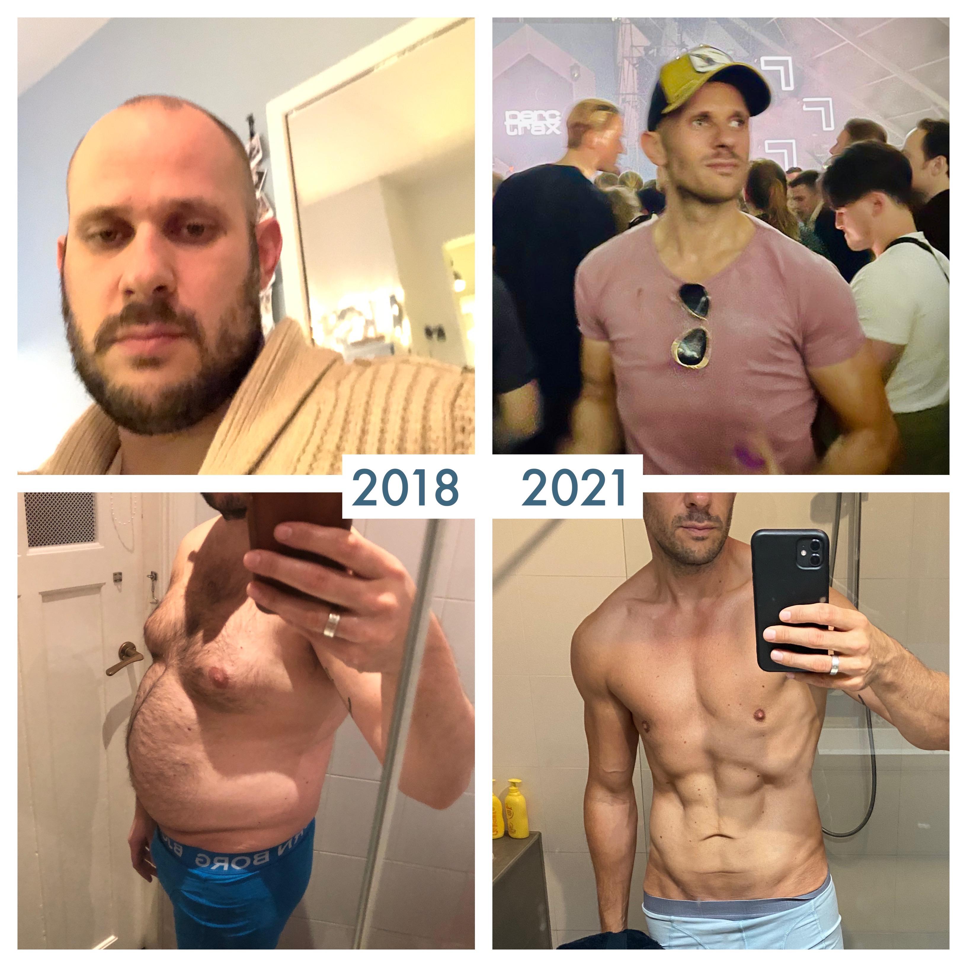 5 foot 10 Male 99 lbs Fat Loss Before and After 240 lbs to 141 lbs