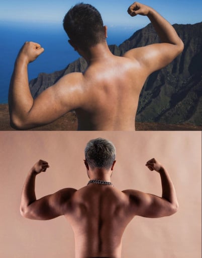 6 foot Male Progress Pics of 3 lbs Weight Gain 187 lbs to 190 lbs