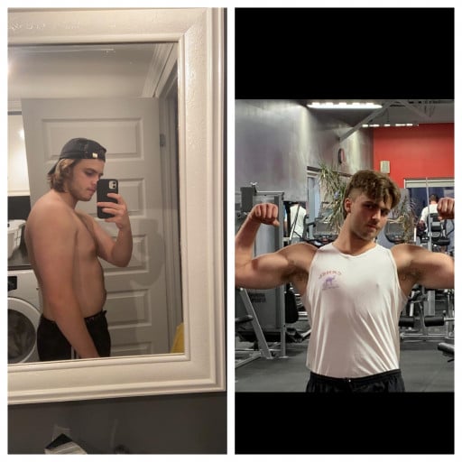 5'11 Male Before and After 25 lbs Weight Loss 200 lbs to 175 lbs