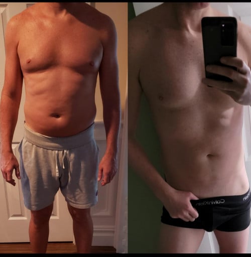 6'3 Male 30 lbs Weight Loss Before and After 215 lbs to 185 lbs