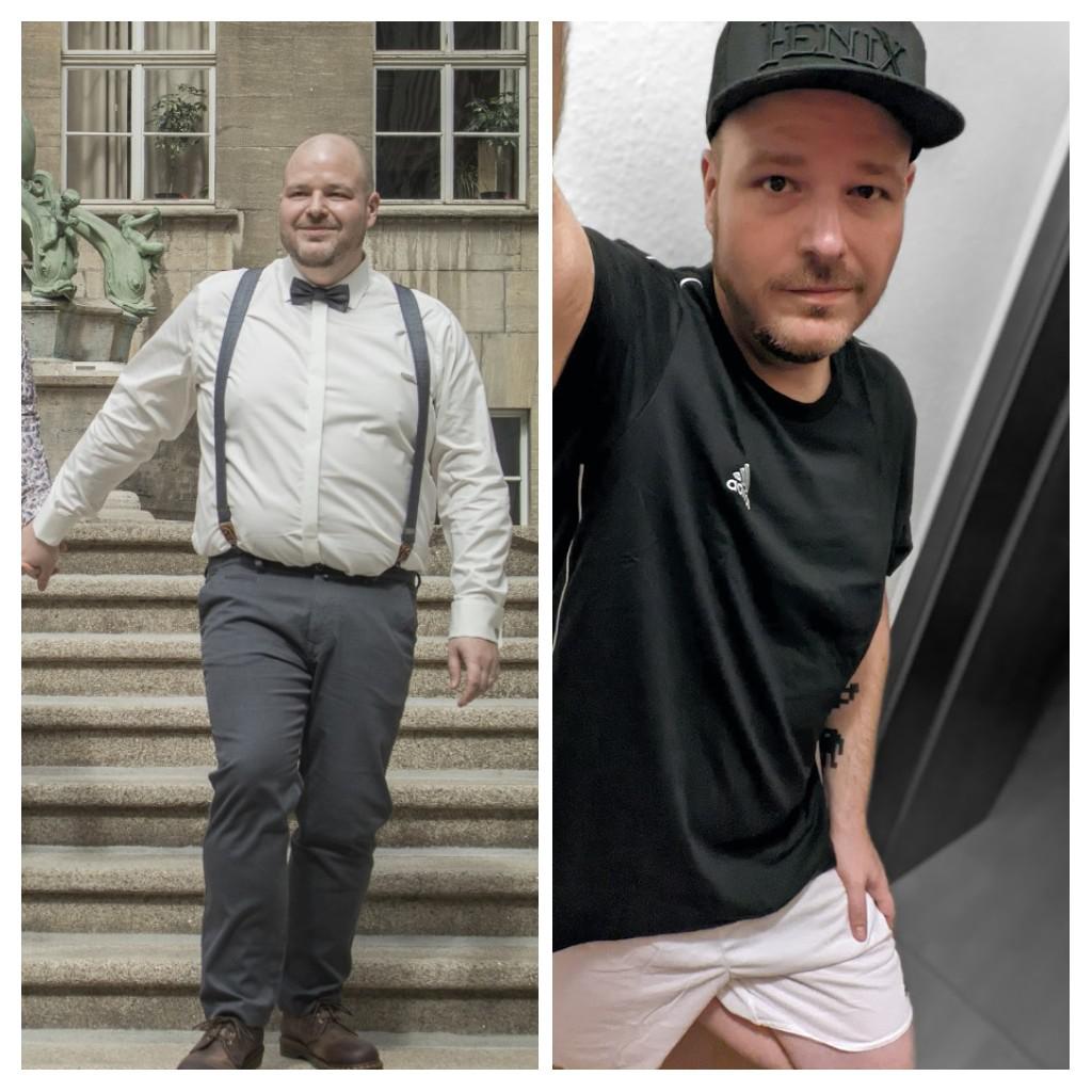 5 foot 11 Male Progress Pics of 42 lbs Fat Loss 264 lbs to 222 lbs