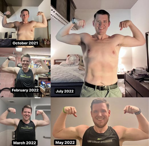6 foot Male Progress Pics of 10 lbs Weight Loss 210 lbs to 200 lbs